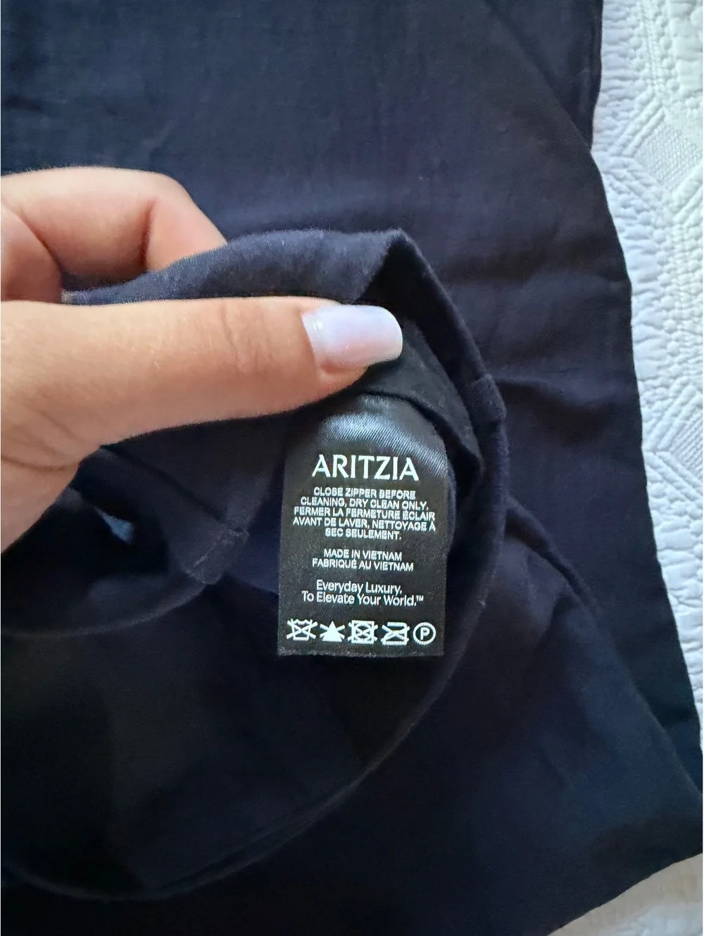 Aritzia Babaton Black Linen Blend Wide Leg Pants Size 4
